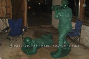 Los trajes de hombre del ejército de plástico verde más geniales y realistas