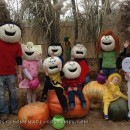 Impresionante disfraz de la familia Peanuts Gang