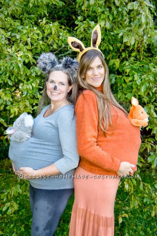 Bonito y ligero disfraz de maternidad - Marsupial Moms: Koala and Kangaroo