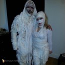 Disfraz de pareja de momia loca