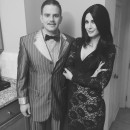 Pareja de disfraces Morticia y Gomez Addams