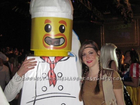 Cool Homemade Lego Minifig Disfraz de grupo de Halloween