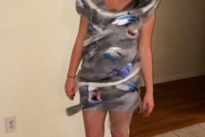 Disfraz de tiburón tornado femenino original
