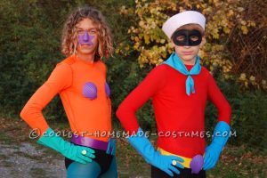 Divertido disfraz de pareja DIY: ¡Sirena Man y Shell Boy se unen!