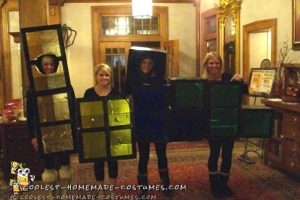 Disfraz de grupo Human Tetris para 4 niñas