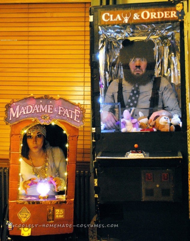 Traje para juego de arcade interactivo para parejas.
