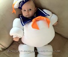 Idea original de disfraz de Halloween para bebé: Stay Puft Marshmallow Baby