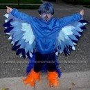 Disfraz casero de pájaro azul para Halloween