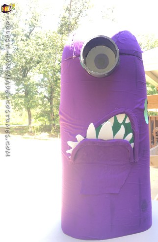 Disfraz de minion morado malvado hecho a mano