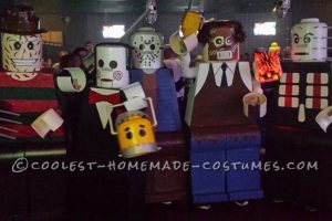 ¡Increíble disfraz de grupo Lego Men Horror Villians!
