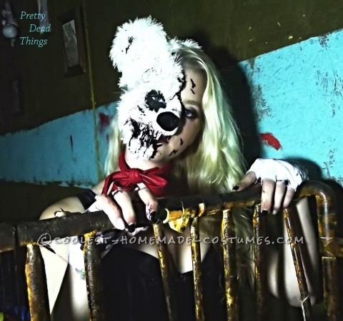 Disfraz de osito de peluche lindo y espeluznante para mujer