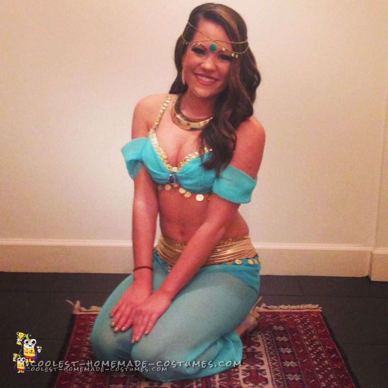 Lindo disfraz de princesa Jasmine DIY