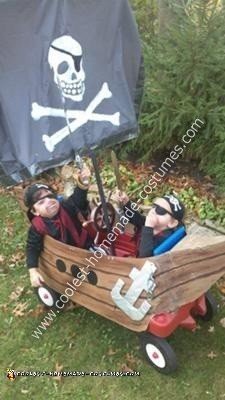 disfraz de barco pirata casero