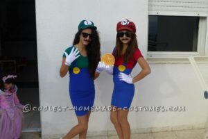 Disfraz de pareja sencillo Mario y Luigi