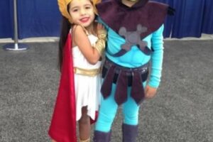 Lindo disfraz para pareja infantil de Masters of the Universe: She-Ra y Skeletor