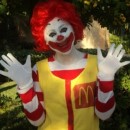 Divertido disfraz casero de Ronald McDonald