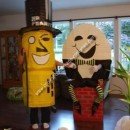 Disfraces caseros de Mr. Peanuts y Humpty Dumpty