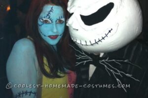 Disfraz casero de Jack y Sally para Halloween