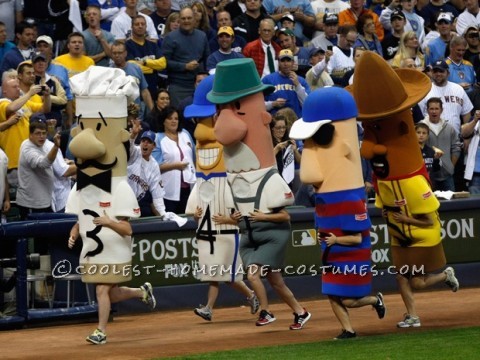 Idea de traje de equipo de última hora: MLB Racing Sausages