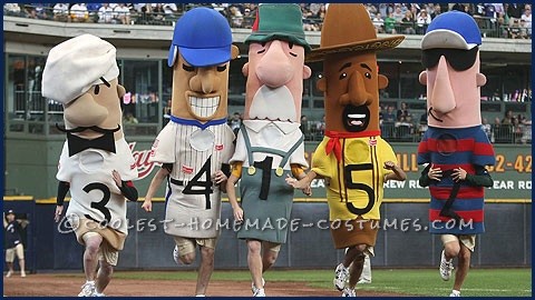 Idea de traje de equipo de última hora: MLB Racing Sausages