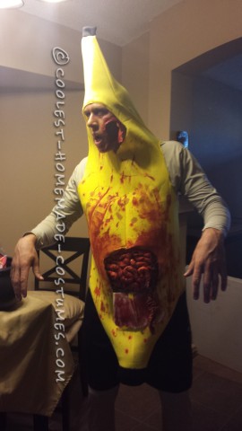 Divertido e inusual disfraz de banana zombie