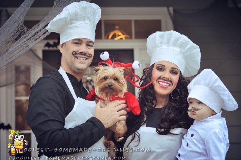 Traje de cocinero familiar