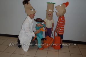Impresionante disfraz familiar: Phineas, Ferb, Agent P y Dr. Doofenshmirtz
