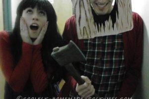 Disfraz de Halloween de la pareja brillante: Jack y Wendy Torrance