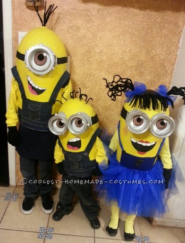 Disfraz de grupo casero minions Despicable Me