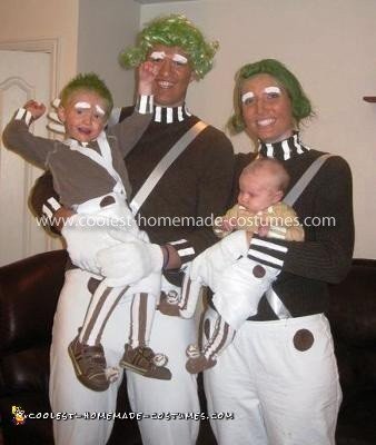 El mejor disfraz de la familia Oompa-Loompa