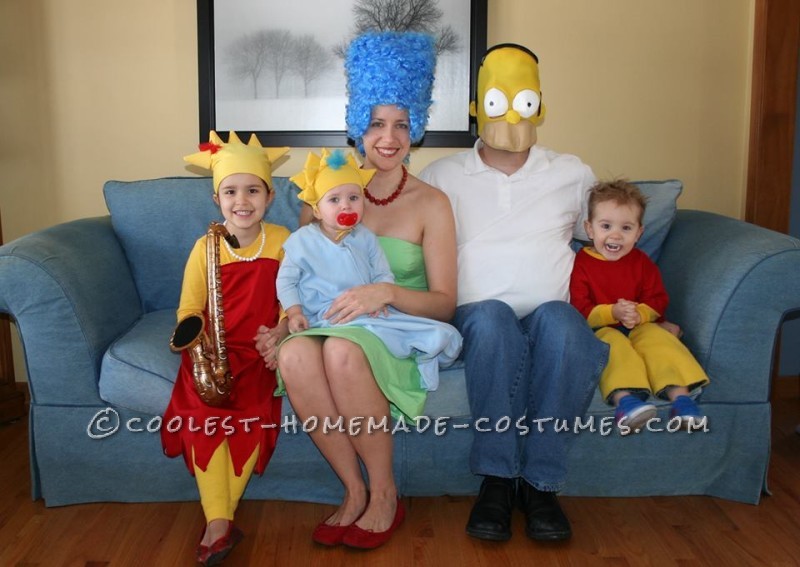 Nuestros disfraces de la familia Simpson