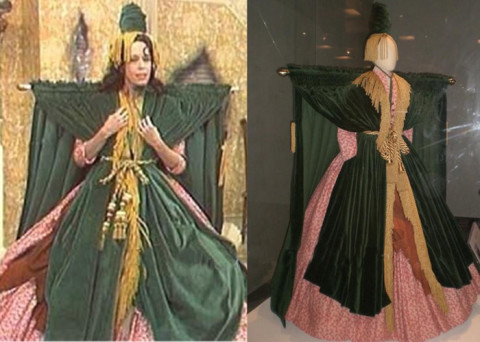 Vestido de cortina bellamente entallado Disfraz de Carol Burnett
