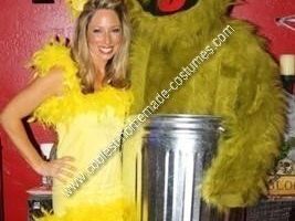 Las mejores ideas caseras para disfraces de Halloween de Big Bird y Grouchy Oscar de la pareja