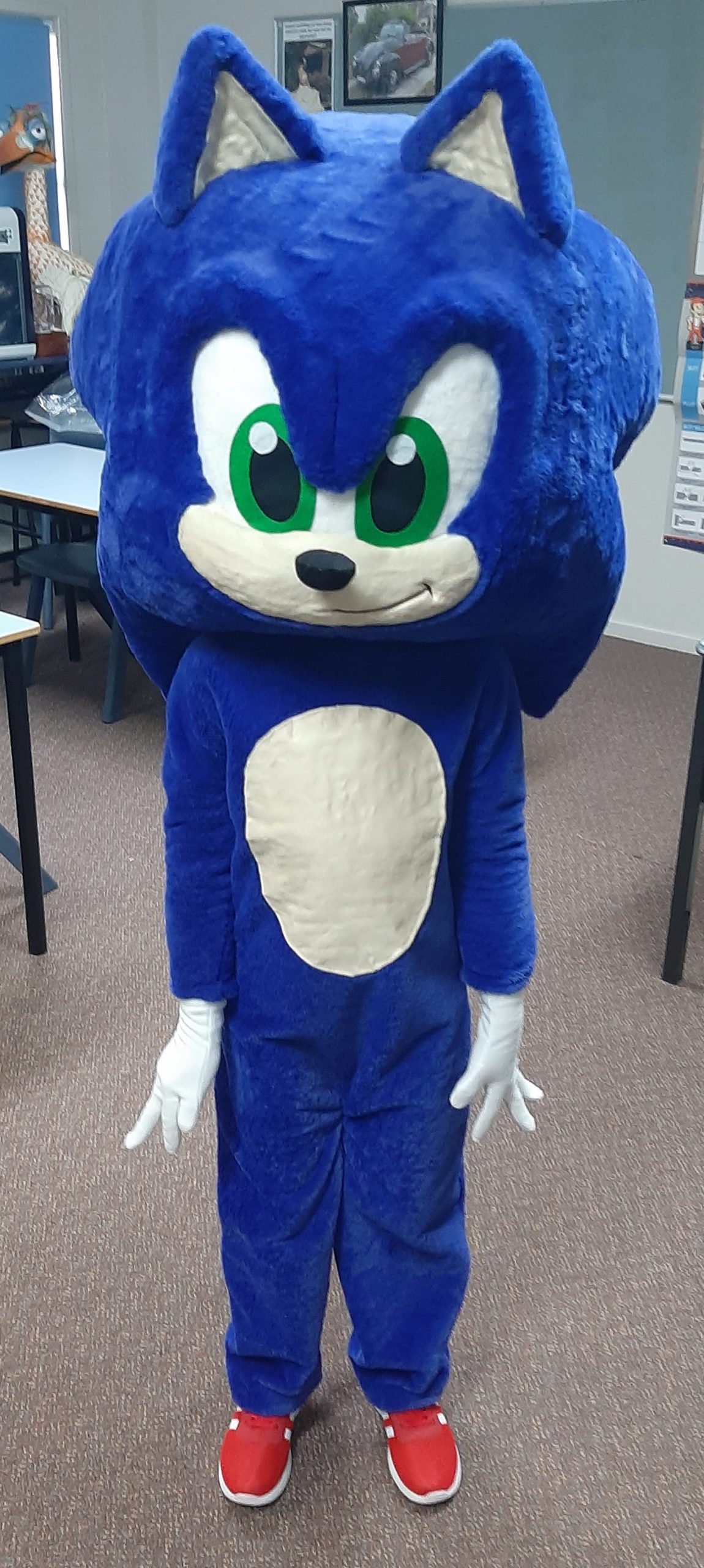 Genial disfraz mnemotécnico de Sonic