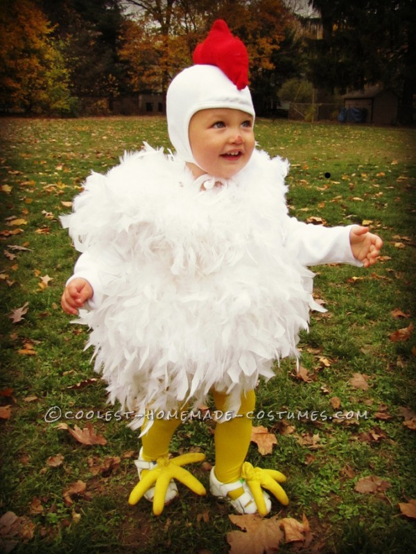 Disfraz de pollo casero para niños.