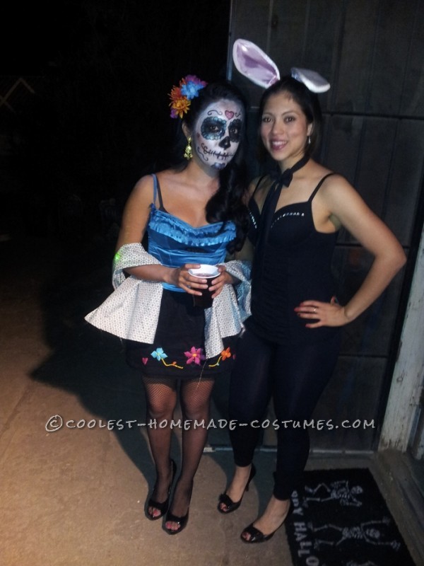 Disfraz de pareja de Halloween del Día de las Muertes