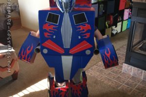 Genial disfraz transformable de Optimus Prime hágalo usted mismo para Halloween