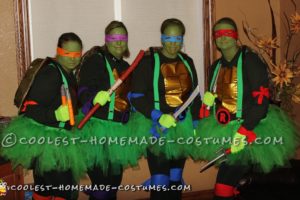 ¡Kovabanga!  Disfraces DIY de Tortugas Ninja mutantes adolescentes para grupo de mujeres