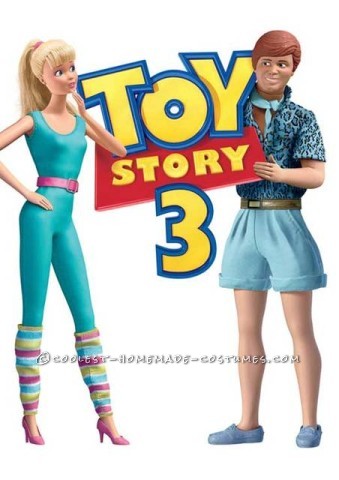 Disfraz casero de pareja de Ken y Barbie Toy Story 3 increíble