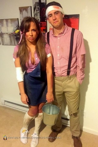 Disfraz de Jack y Jill para una pareja de última hora