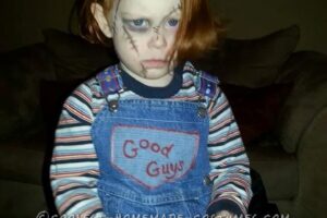 Disfraz de muñeco Chucky aterrador para mi hijo pelirrojo