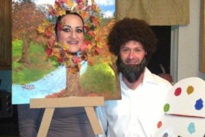 Disfraz de pareja de Halloween de última hora: Bob Ross y su arbolito de la suerte