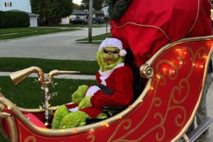 El mejor disfraz de Grinch en silla de ruedas hecho en casa