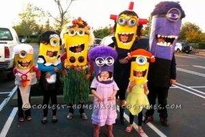 Genial disfraz casero de grupo Minion-Invasion