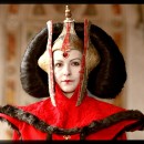 Impresionante disfraz de Halloween de la reina Amidala hecho a mano