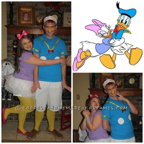 Traje ligero para pareja de Pato Donald y Daisy