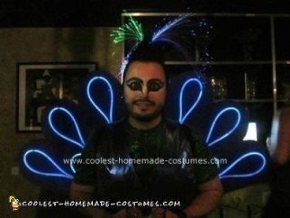Idea de disfraz casero de pavo real para adultos