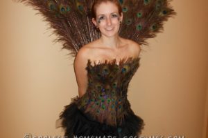 Disfraz de Halloween de pavo real casero sexy