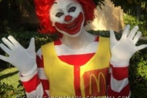 Divertido disfraz casero de Ronald McDonald