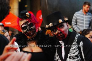 Disfraz de pareja zombie Dead Masquerade